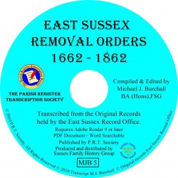 East Sussex Removal Orders 1662-1862